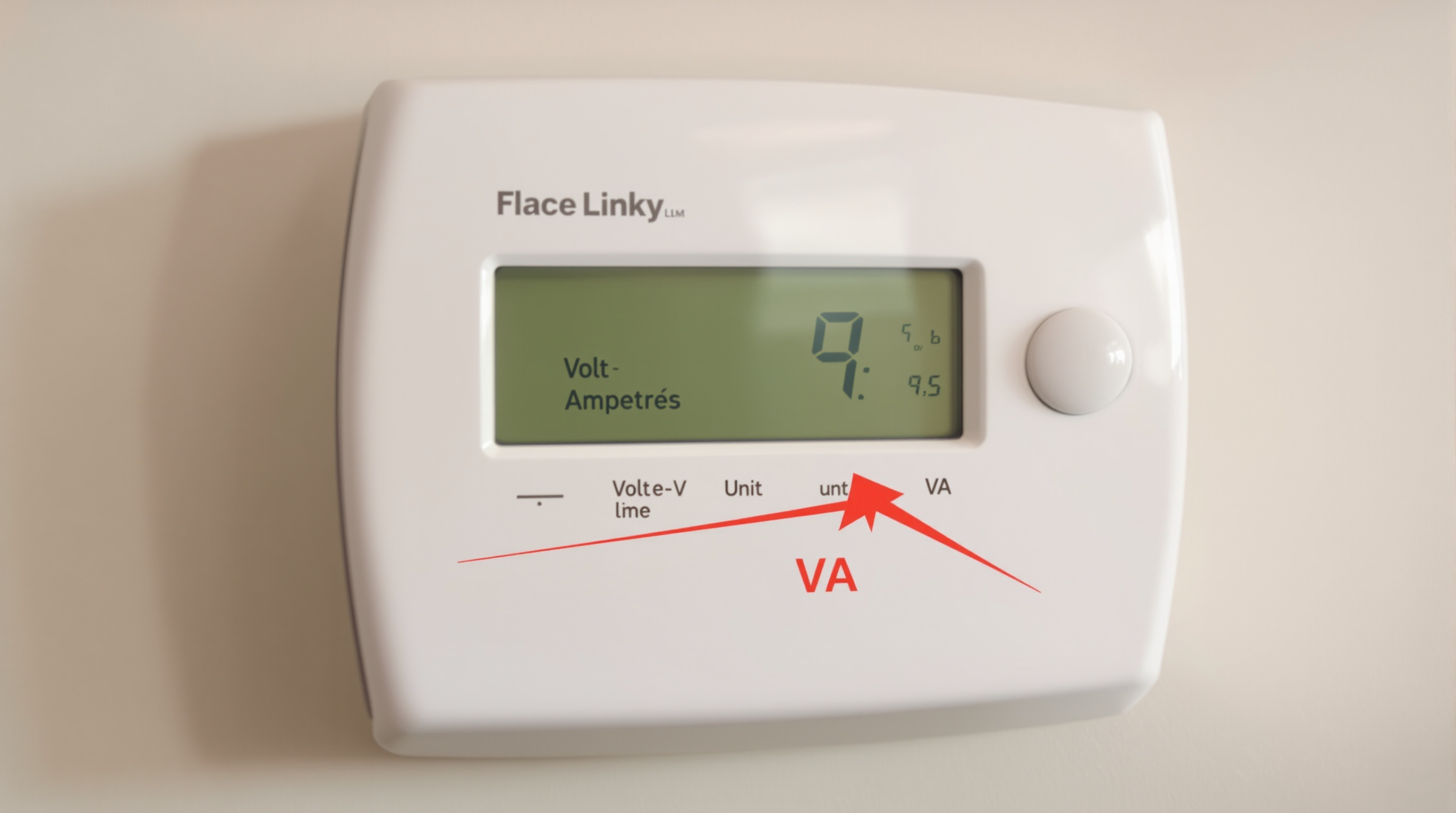 Affichage du compteur Linky montrant l'unité VA