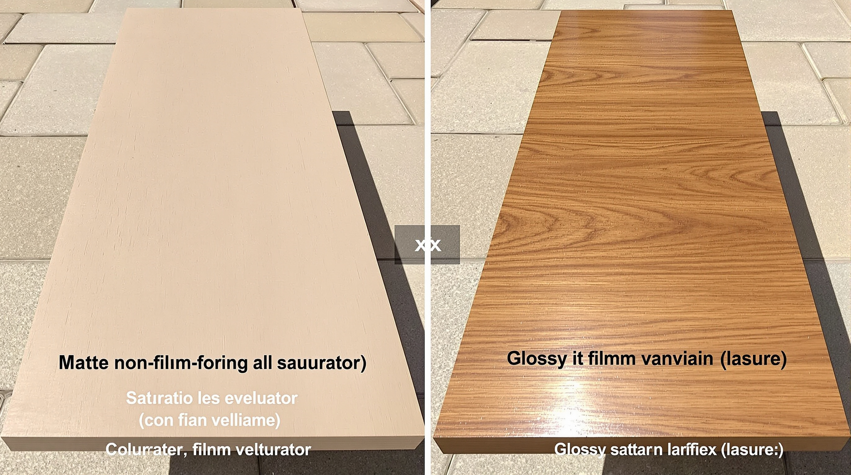 Comparaison aspect saturateur vs lasure sur bois extérieur