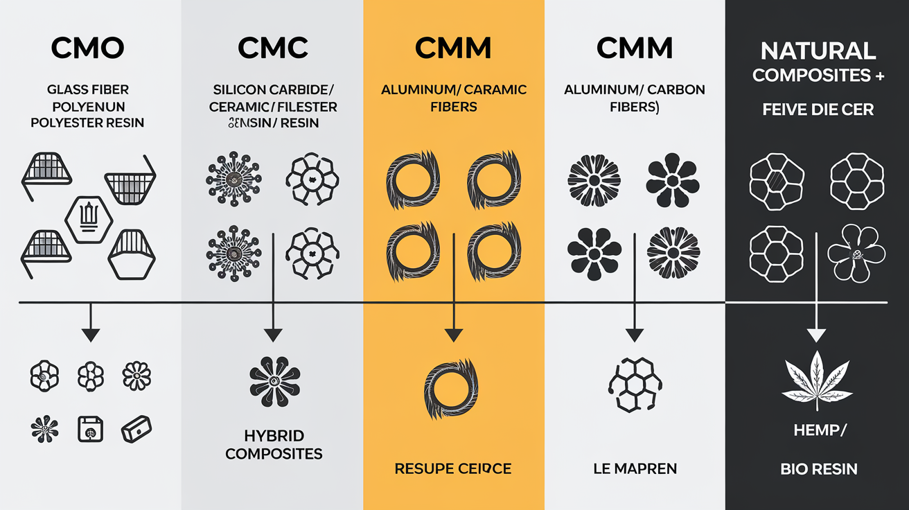 Comparatif pédagogique des familles de composites