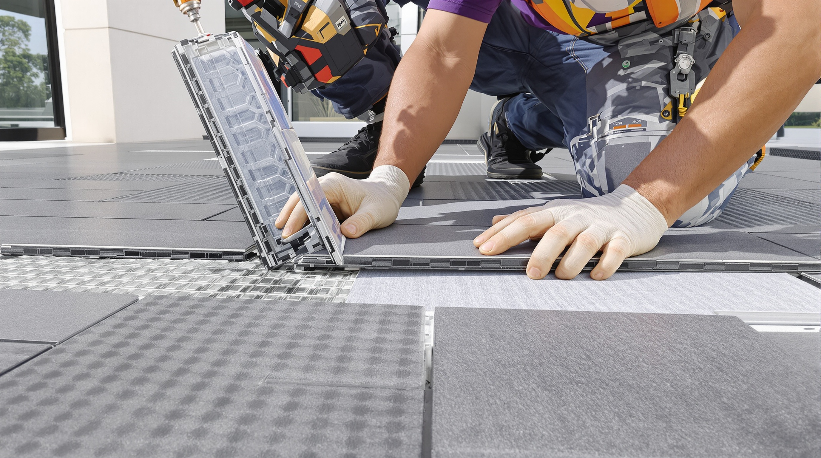 Remplacement d'une seule dalle PVC clipsable sur terrasse extérieure