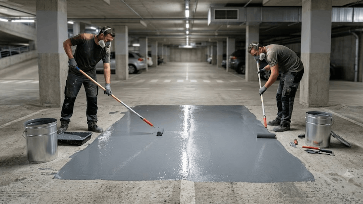 Revêtement de sol en résine pour parking professionnel