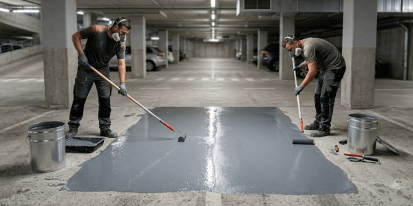 Revêtement de sol en résine pour parking professionnel